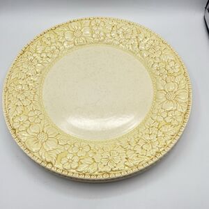 Vintage Ironstone "Symphony" Japan Embossed Dinnerware Collection Plates - Set 2